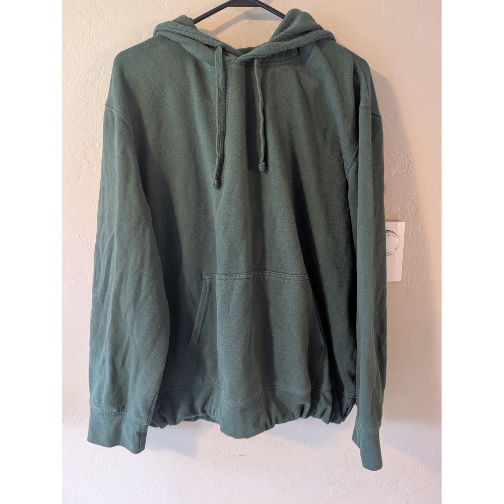 Basic Blank Green Hoodie Mens size L